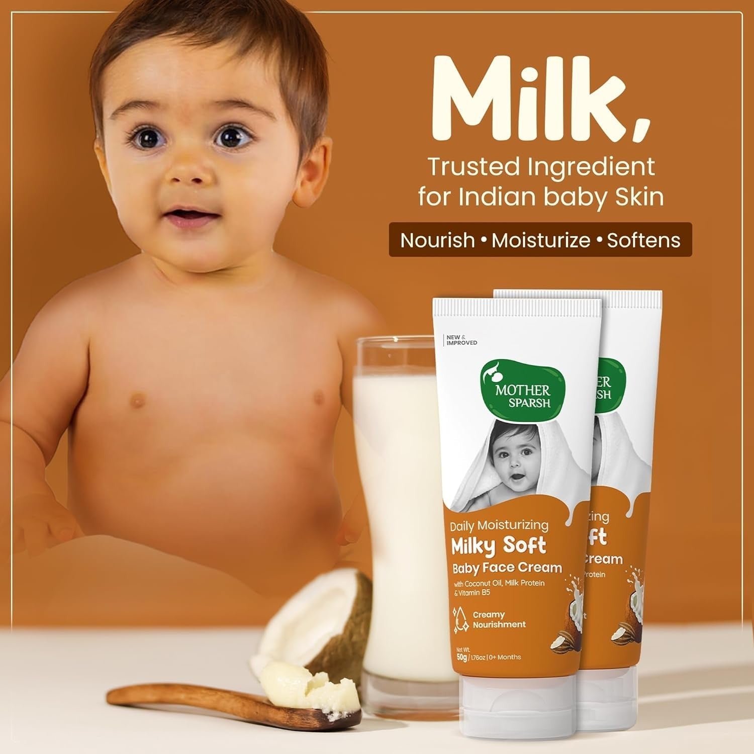 Mother Sparsh Milky Soft Baby Face Cream - 50 gms