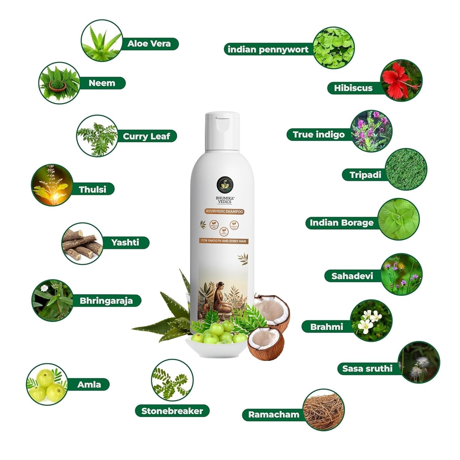 Bhumika Vedics Ayurvedic Shampoo - 200 ml