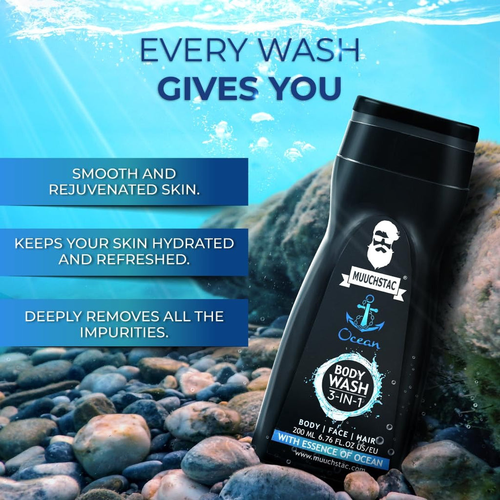 Muuchstac Ocean 3 in 1 Body Wash - 182 ml
