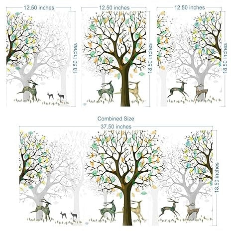 Rangoli MDF 3 Pcs Wall Poster 12x18 Inch Decorative Wall Art P-2 Design-17