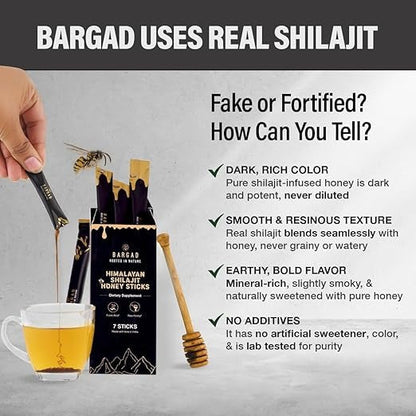 Bargad Pure Himalayan Shilajit Honey Sticks - 7 Sticks