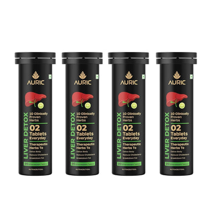 Auric Liver Detox Effervescent Tablet Drop Fizz & Drink - 20 tabs