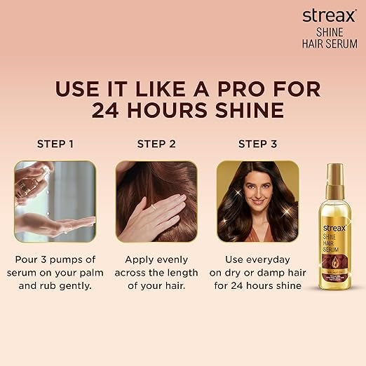 Streax Hair Serum Silk & Shine Vitalised with Walnut Oil - 115 ml