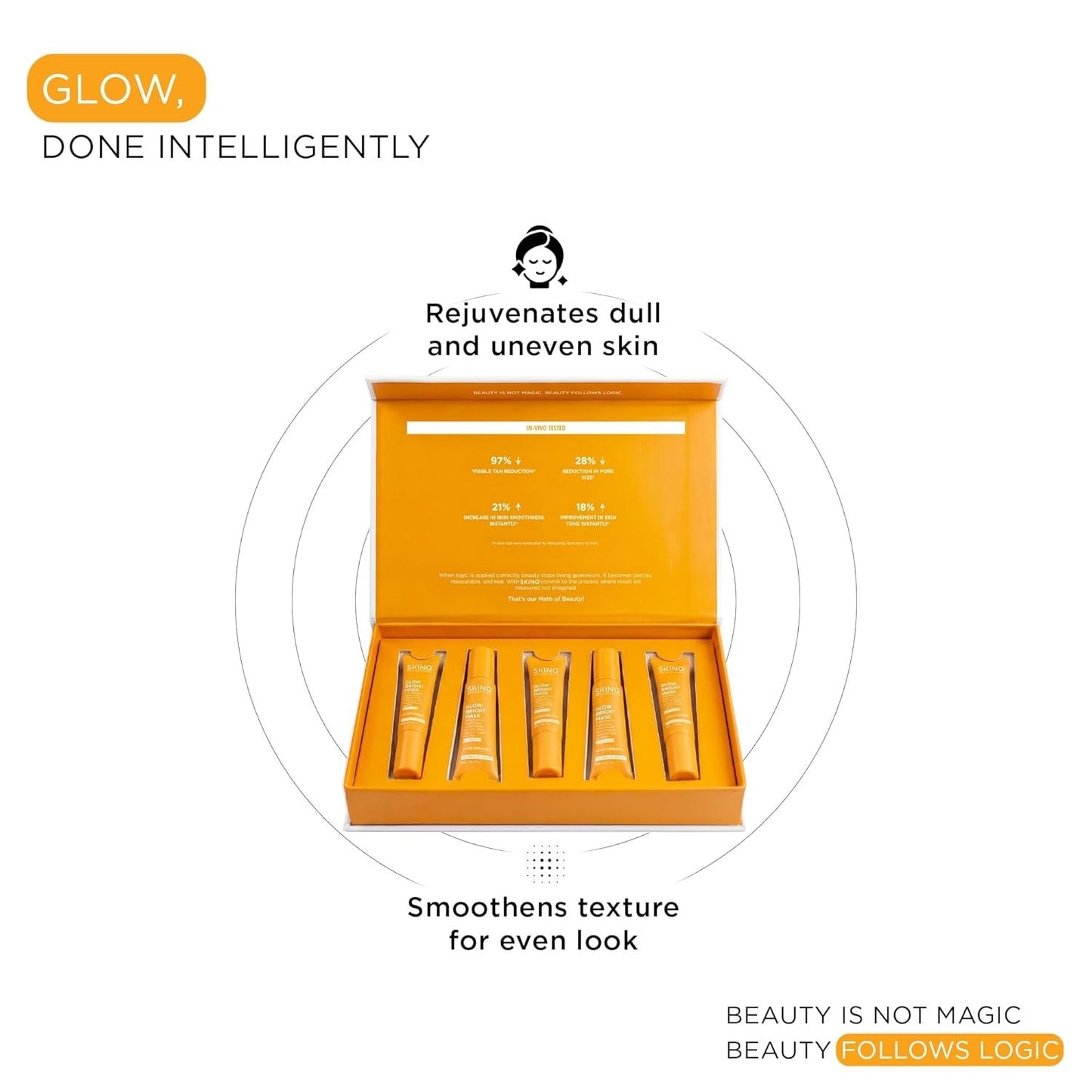 Skin Q Glow Bright Mask - 10 gms Each