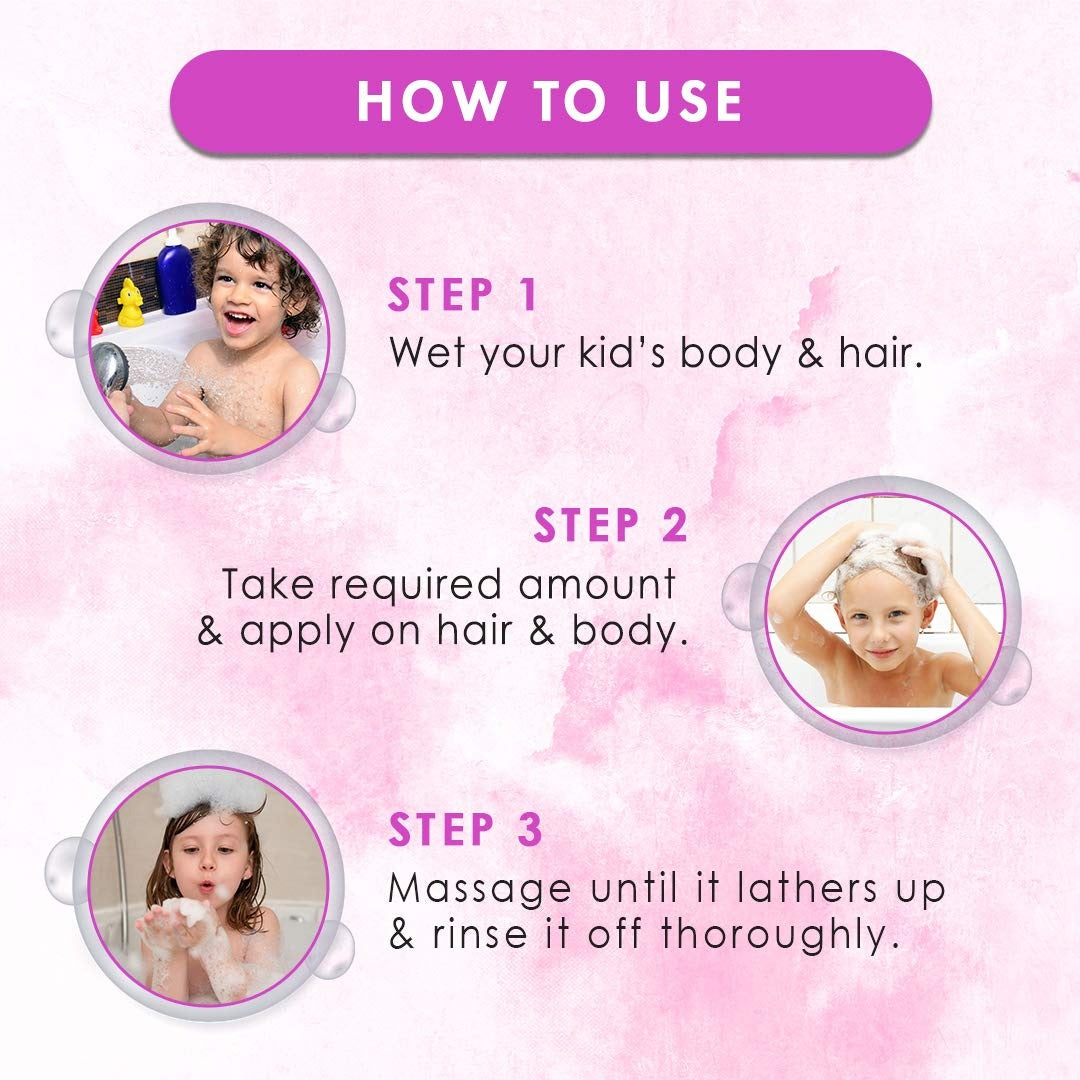 Wow Skin Science Kids Tip To Toe Wash Shampoo & Conditioner & Body Wash (Mango) - 300 ml