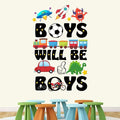 StickMe Boys Will Be Boys Motivational Inspirational Quotes Wall Sticker -SM586