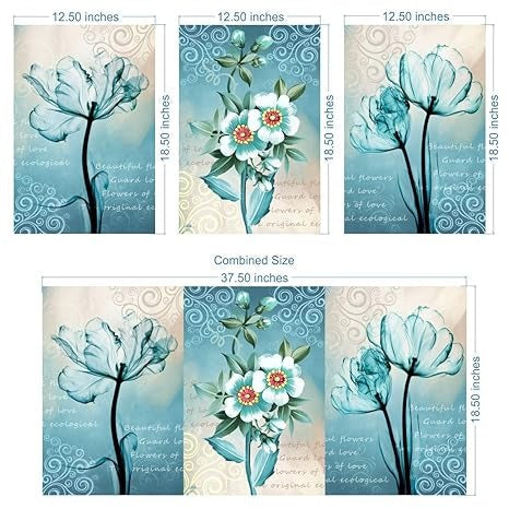Rangoli CD-1255 Wood Flower Painting Multicolour Abstract 12 x 18 Inch Design Code-1255