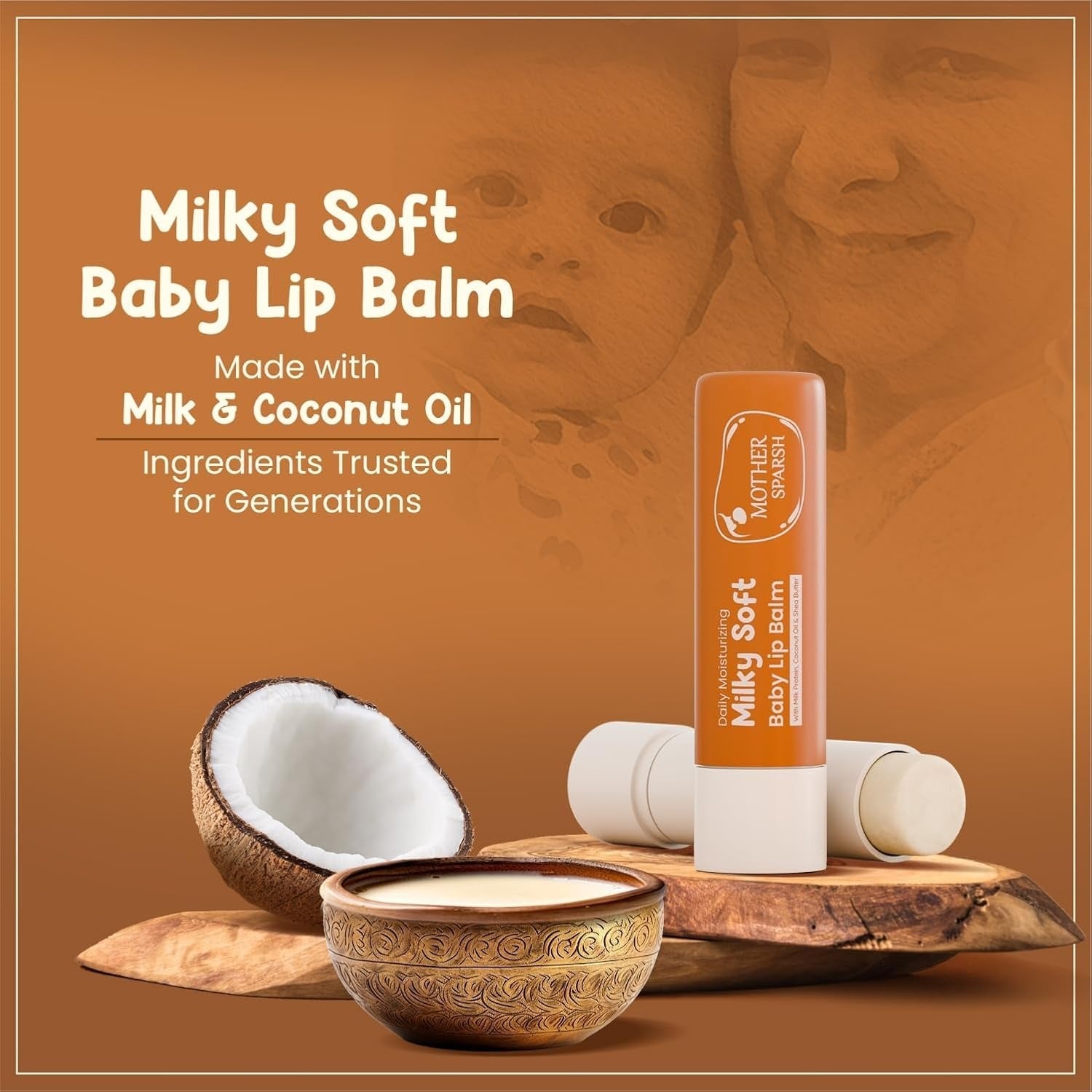 Mother Sparsh Milky Soft Baby Lip Balm - 4 gms