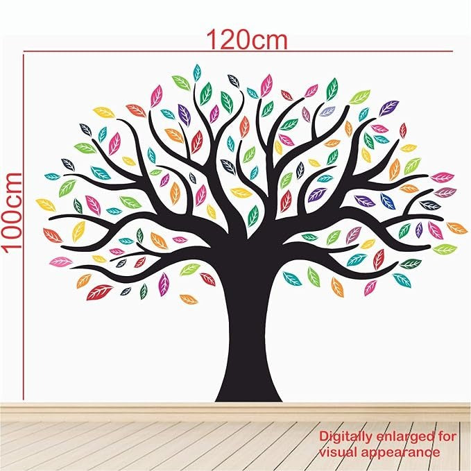 StickMe Colorful Tree Nature Baby Kids Learning Education Wall Sticker -SM755 -Self-Adhesive