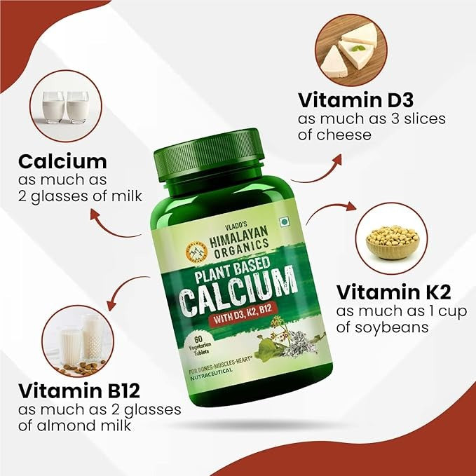 Himalayan Organics Plant Based Calcium Vegetarian Capsules - 120 tabs