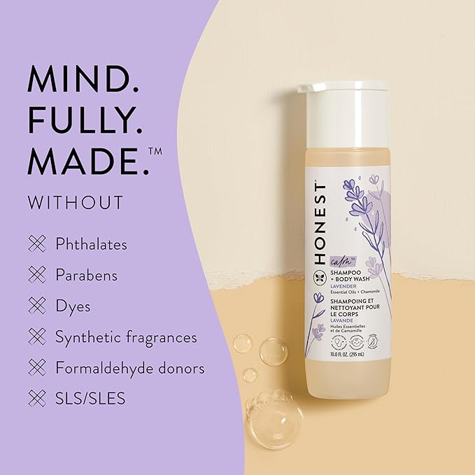 Honest Calming Lavender Hypoallergenic Shampoo and Body Wash - 295 ml