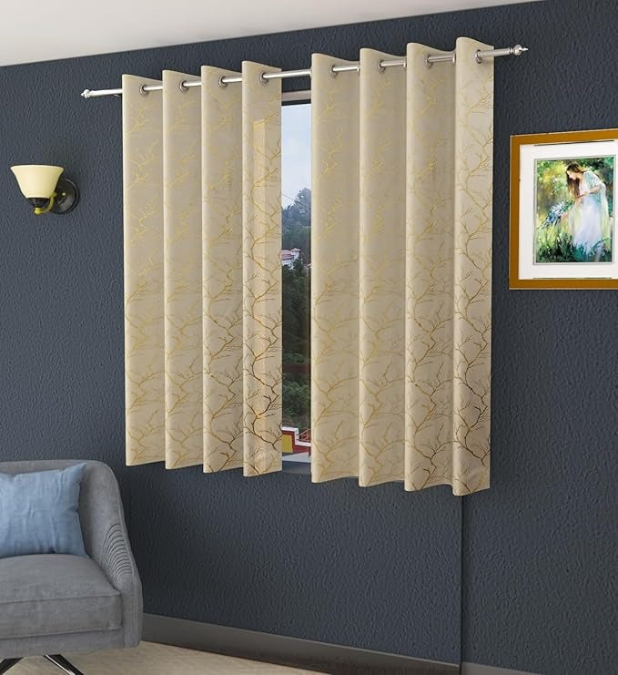 Homefab India Velvet Curtains Room Darkening Window 5 feet