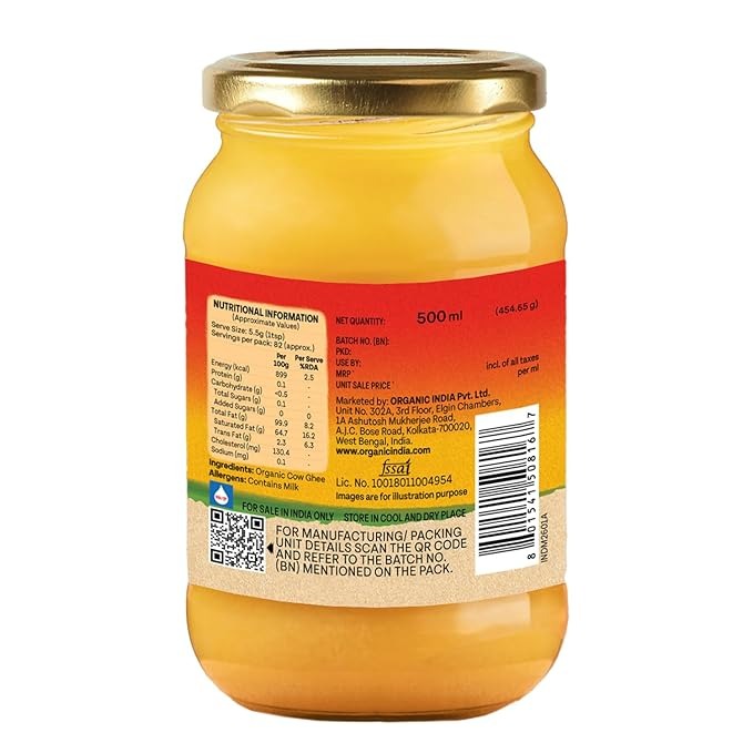 Organic India Organic Cow Ghee - 500 ml