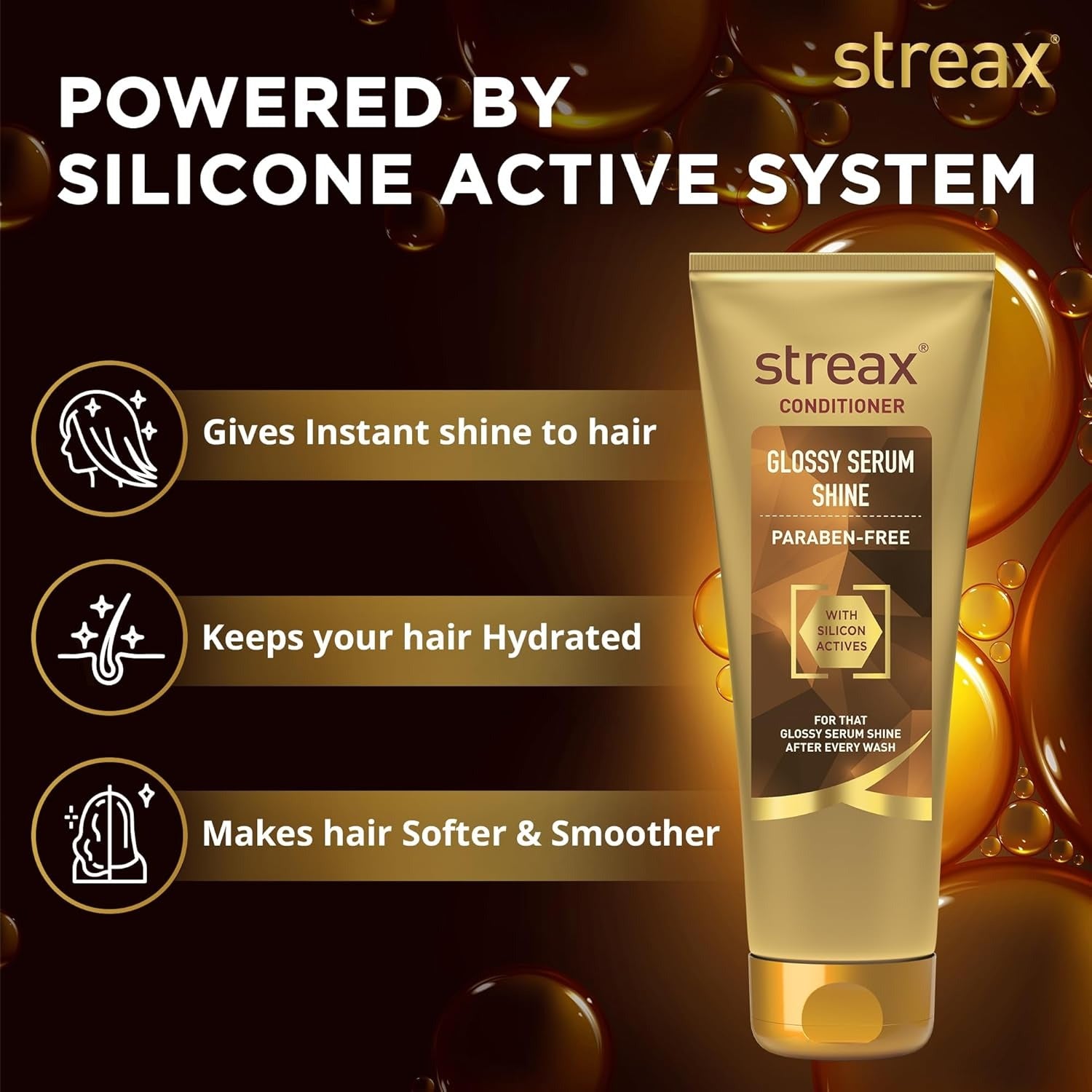 Streax Glossy Serum Shine Hair Conditioner - 240 ml