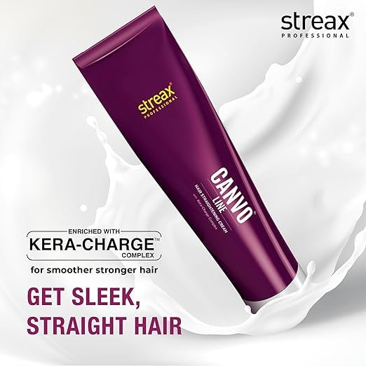 Streax Professional Canvoline Hair Straightening Cream - 160 gms