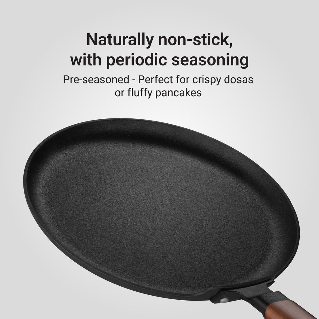 Stahl Blacksmith Signature Dosa Tawa Cast Iron Pre-Seasoned