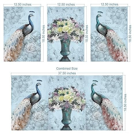 Rangoli MDF 3 Pcs Wall Poster 12x18 Inch Decorative Wall Art P-2 Design-25