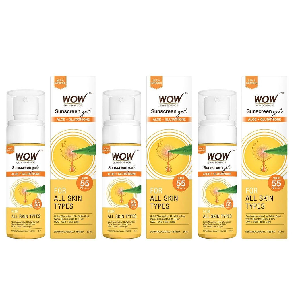 Wow Skin Science Sunscreen Gel For All Skin Types SPF 55 PA++++ - 50 ml
