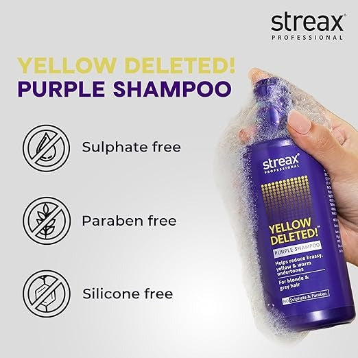 Streax Professional Yellow Deleted! Purple Shampoo - 300 ml