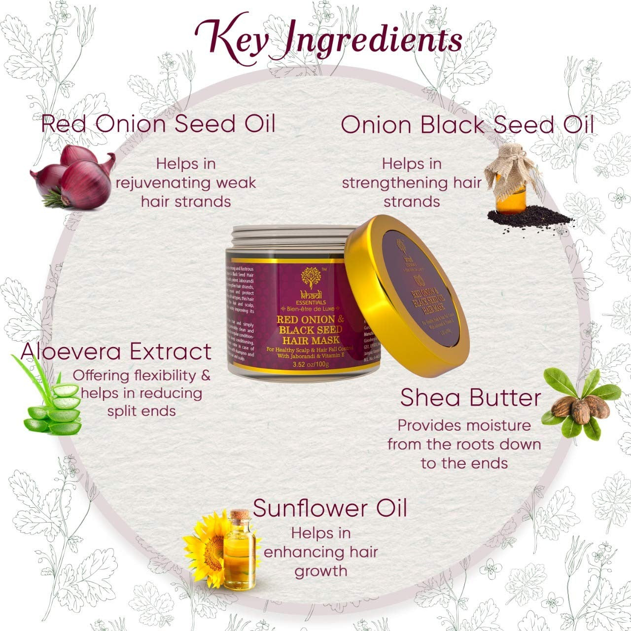Khadi Essentials Onion Hair Mask - 200 gms