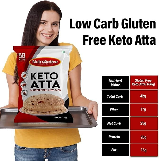 Diabexy NutroActive Keto Atta Net Carb 4% Extremely Low Carb Flour - 1kg