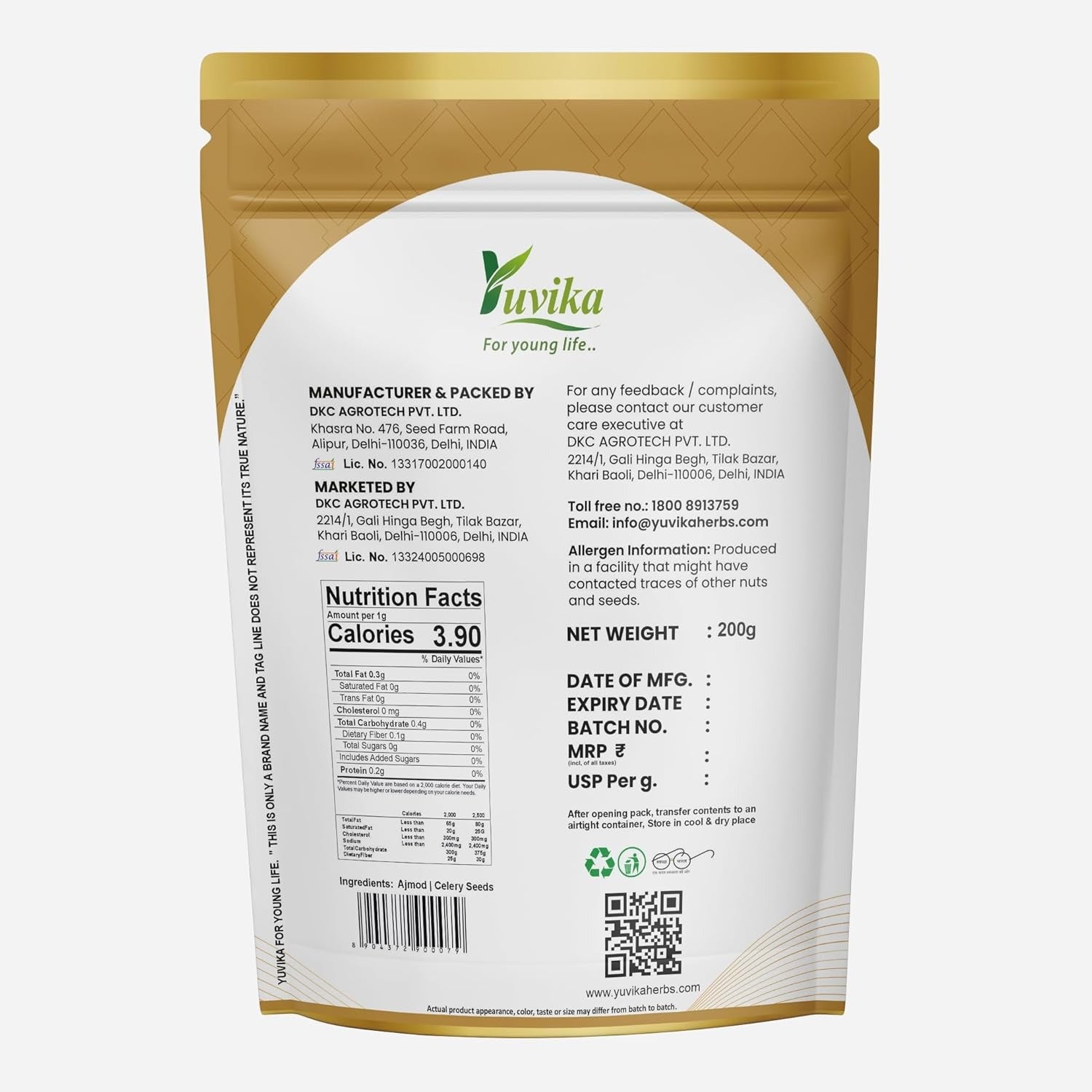 Yuvika Ajmod - Apium Graveolens - Celery Seeds