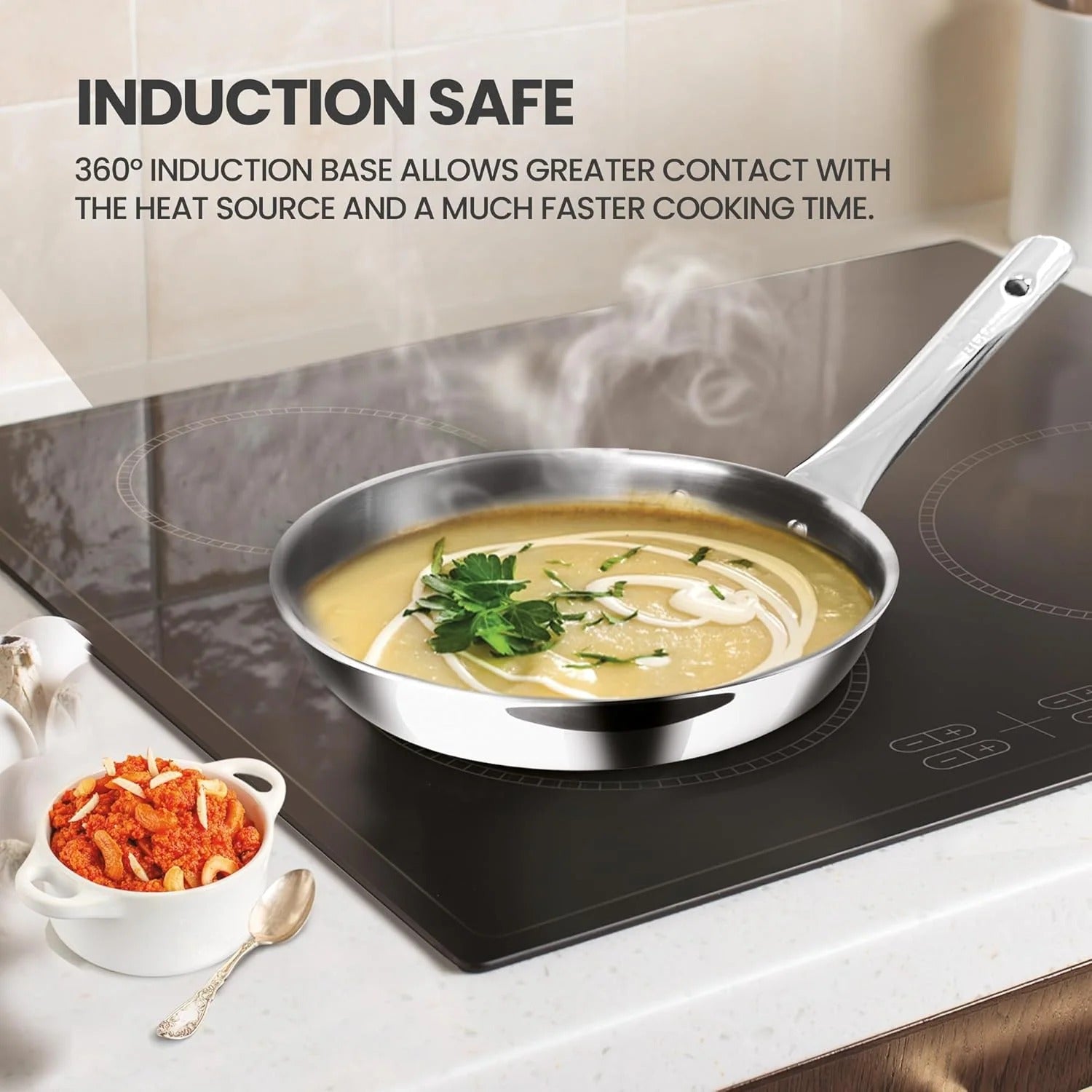 Milton ProCook Triply 4 Pcs Induction Cookware Set