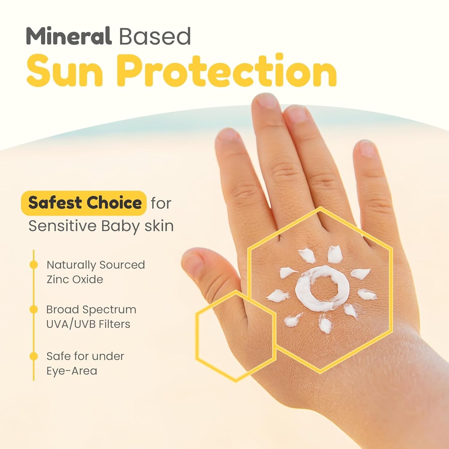 Mother Sparsh Simply Unscented Mineral Baby Sunscreen with SPF 50 - 50 gms