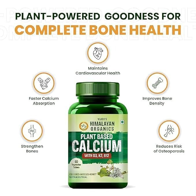Himalayan Organics Plant Based Calcium Vegetarian Capsules - 120 tabs