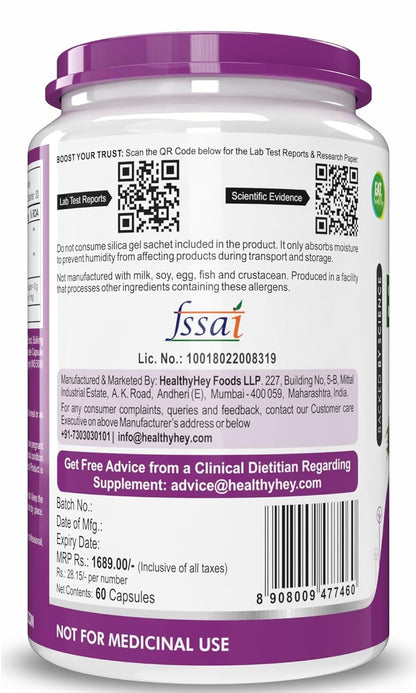 Healthyhey Berberis with Milk Thistle - 60 Vegetable Capsules
