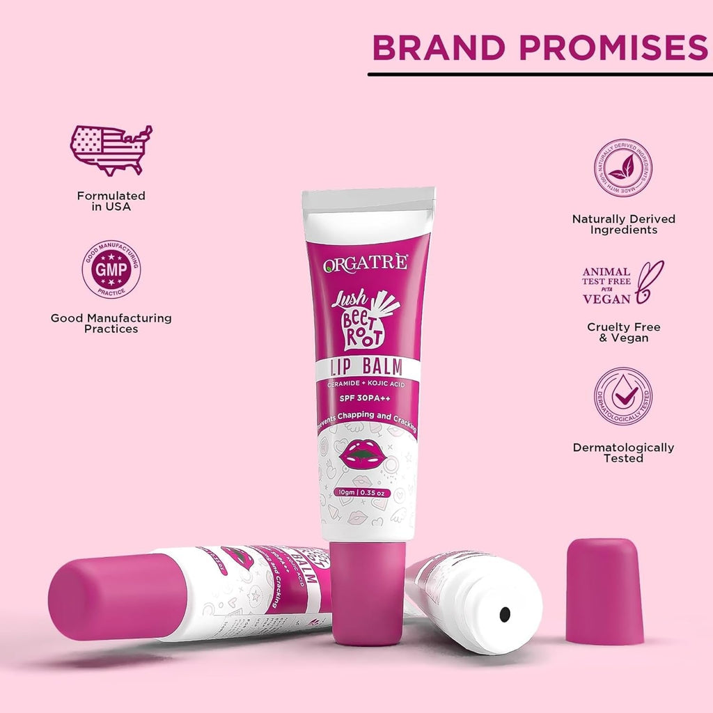 Orgatre Lush Beetroot Lip Balm SPF 30 PA++