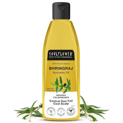 Soulflower Cold-Pressed Bhringraj Oil - 225 ml