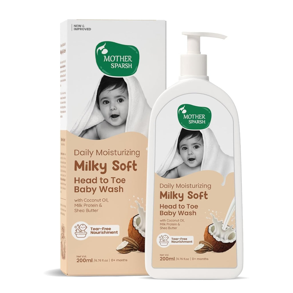 Mother Sparsh Milky Soft Head to Toe Baby Wash - 200 ml