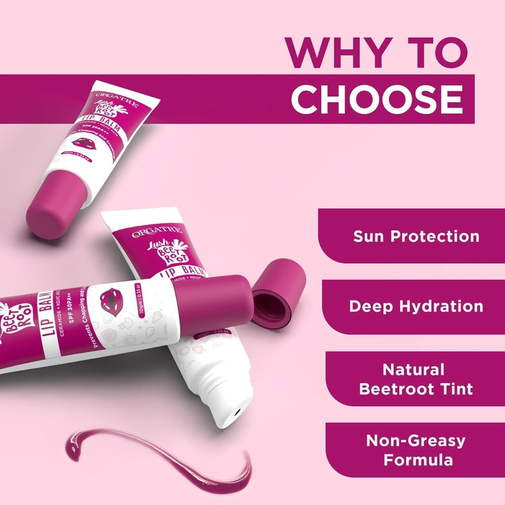 Orgatre Lush Beetroot Lip Balm SPF 30 PA++