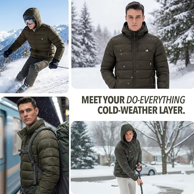 Boldfit Jacket For Men Winter Wear Nylon Winter Standard Length Jacket