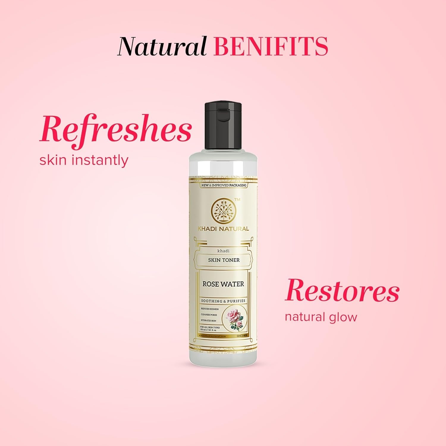 Khadi Natural Rose Water Skin Toner - 210 ml