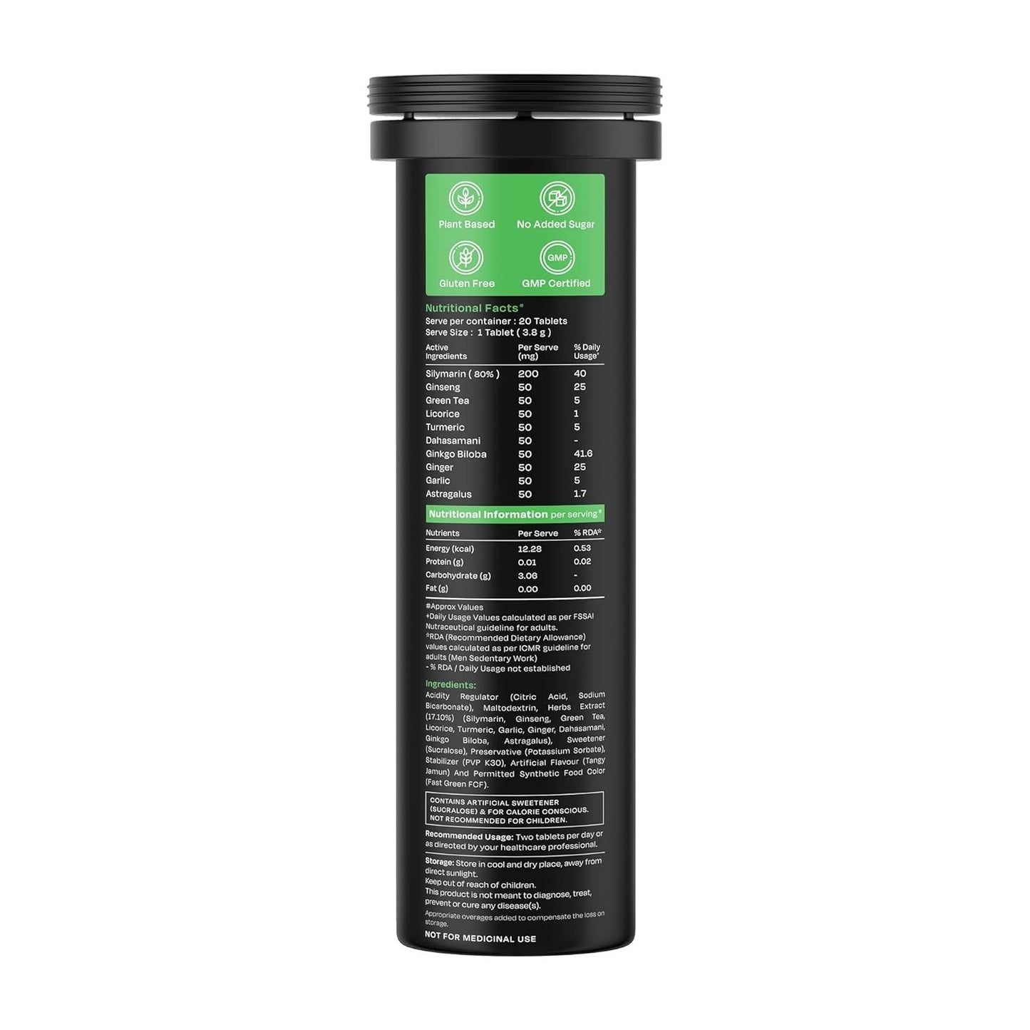 Auric Liver Detox Effervescent Tablet Drop Fizz & Drink - 20 tabs