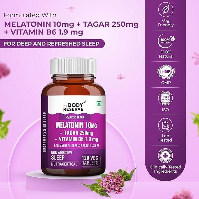 The Body Reserve Melatonin 10mg - 120 tabs