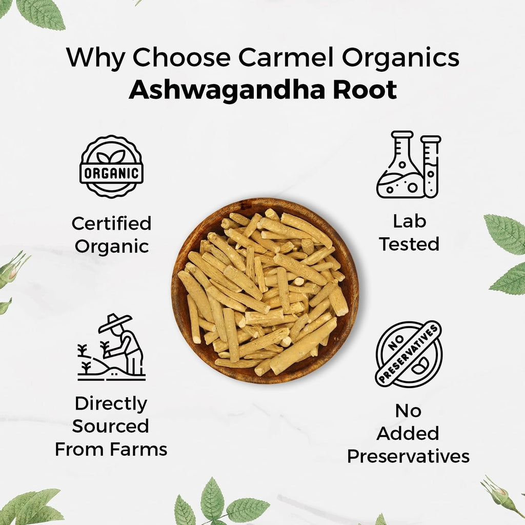 Carmel Organics Ashwagandha Root Whole - 250 gms