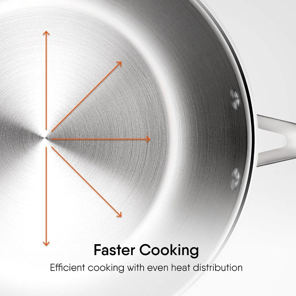 Stahl Artisan Fry Pan 20cm Triply Stainless Steel