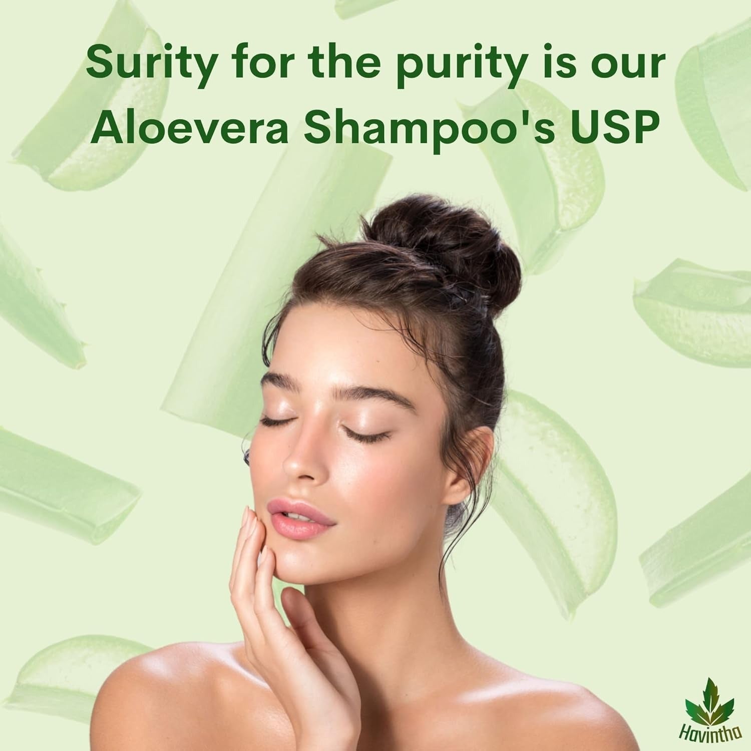 Havintha Natural Amla Reetha Shikakai and Aloevera Powder Shampoo for Oily Hair - 277 gms
