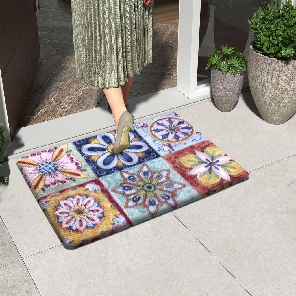 Luxe Home Cuba PVC Door Mats Loop Utillity Anti Fatigue Mosaic Cushioned Non Slip (40x60 cm)