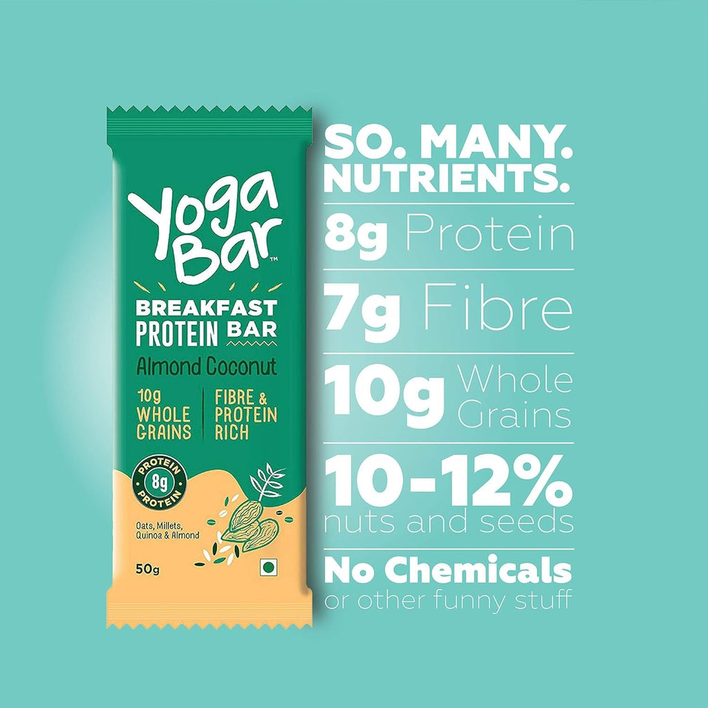Yogabar Variety Pack Breakfast Bar (Pack of 6) - 300 gms
