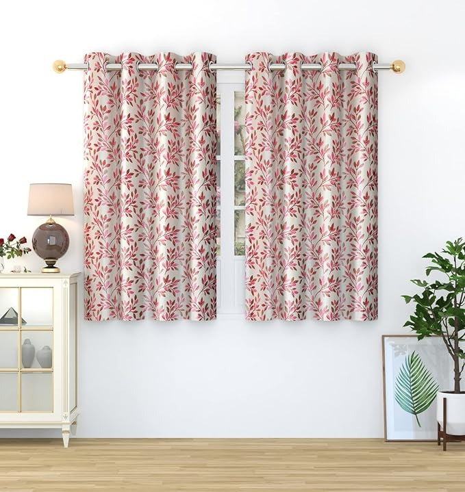 Homefab India 2 Piece Polyester Eyelet Window Curtain - 5 feet
