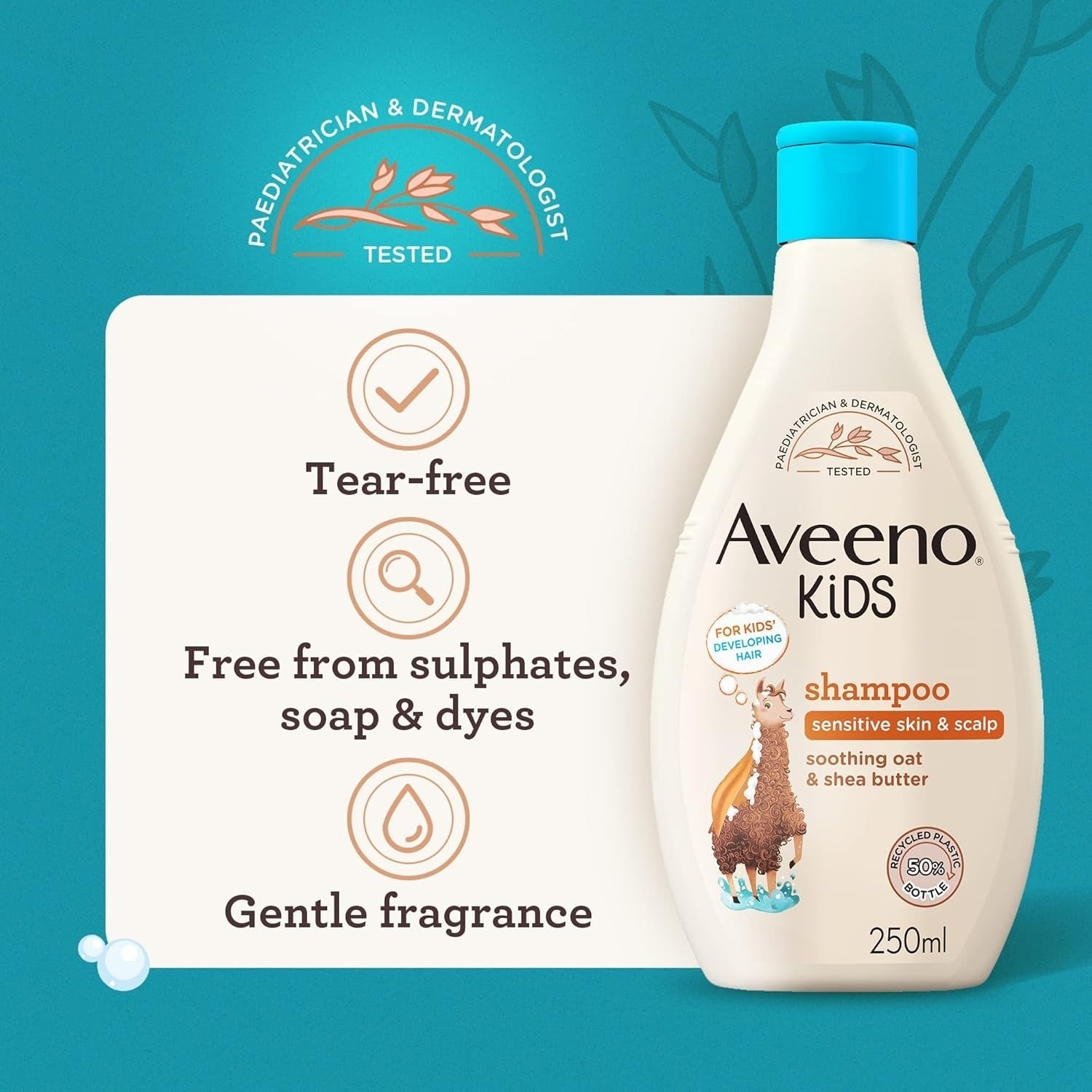 Aveeno Baby Kids Shampoo With Soothing Oat & Shea Butter & Tear-Free - 250 ml