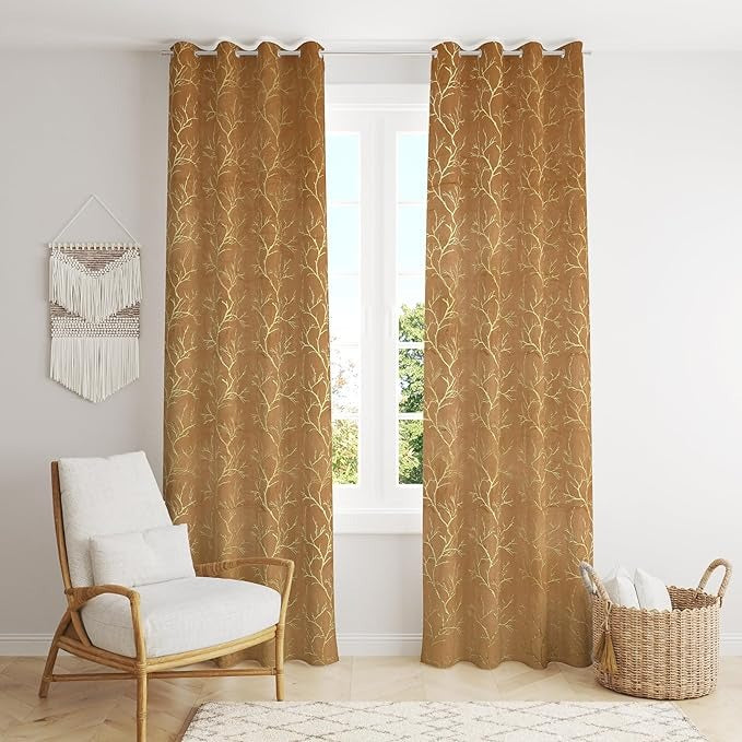 Homefab India Velvet Curtain Room Darkening Long Door 9 feet