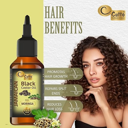 Cutto Jamaican Black Castor Oil with Moringa Oil - 237 ml