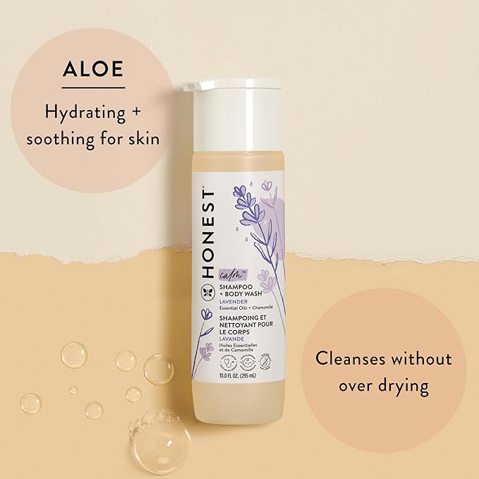 Honest Calming Lavender Hypoallergenic Shampoo and Body Wash - 295 ml