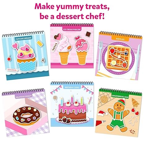 Skillmatics Reusable Sticker Activity Book Peelies 100+ Reusable Cling Stickers 6 Pictures