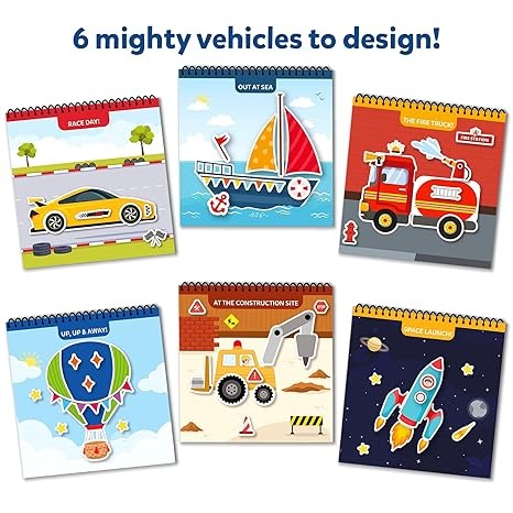 Skillmatics Reusable Sticker Activity Book Peelies 100+ Reusable Cling Stickers 6 Pictures
